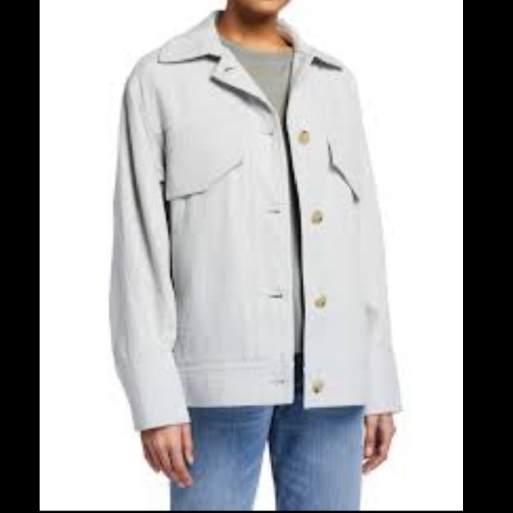 Vince size XS Gray Button Front Casual Shirt Jacket